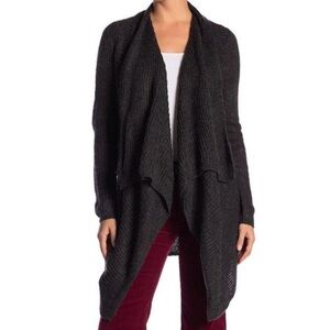 Joe Fresh x Nordstrom • Charcoal Grey Cascade Waterfall Open Cardigan Sweater